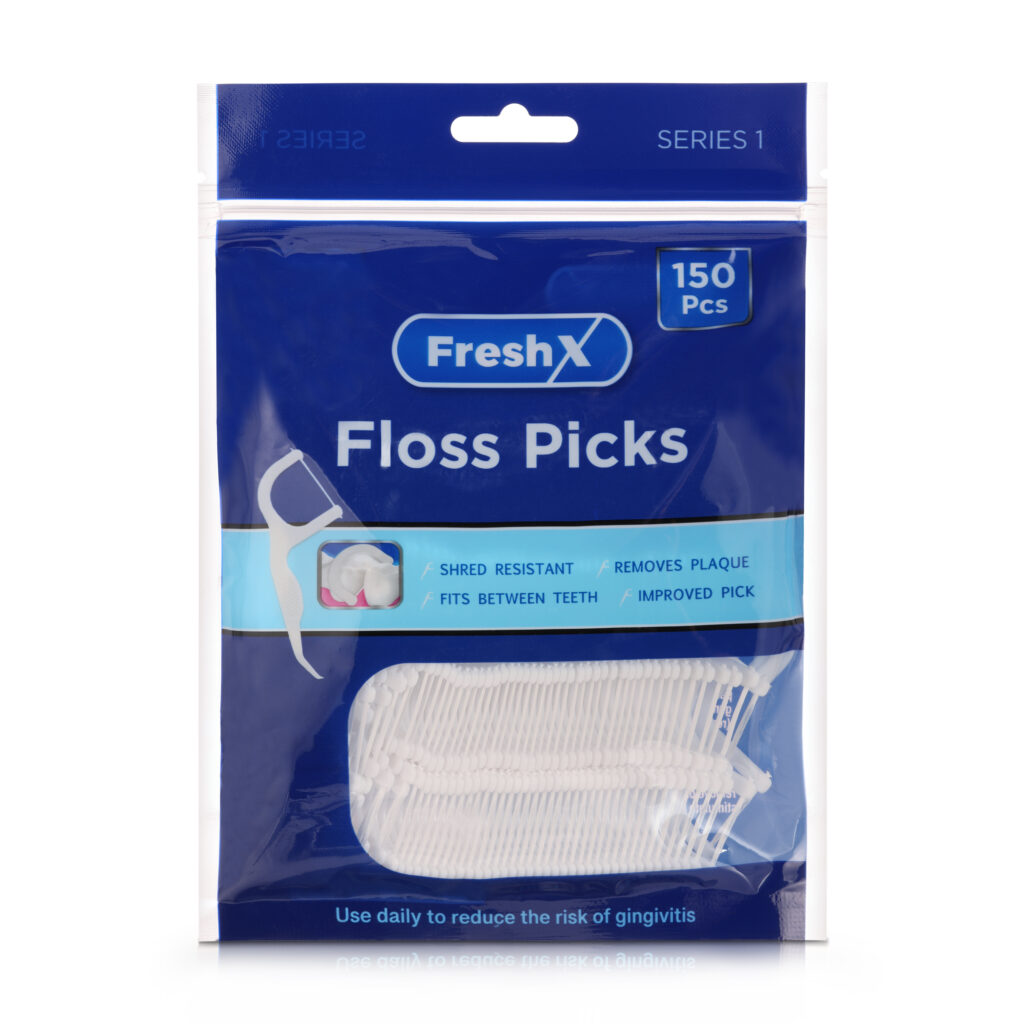 8 50025 02016 9 FreshX 150 Ct Flosser Front